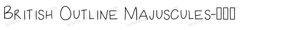 British Outline Majuscules字体转换